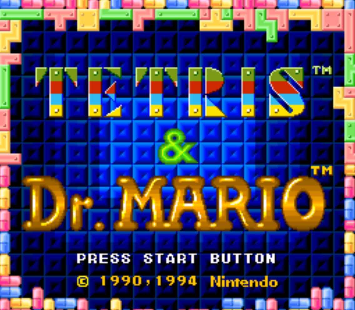 Tetris and Dr Mario Title Screen